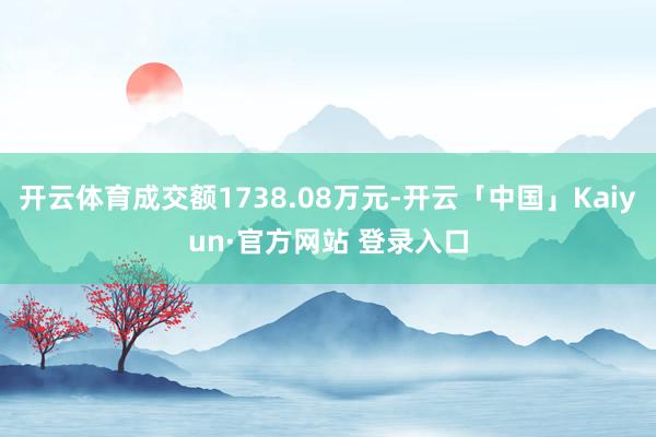 开云体育成交额1738.08万元-开云「中国」Kaiyun·官方网站 登录入口